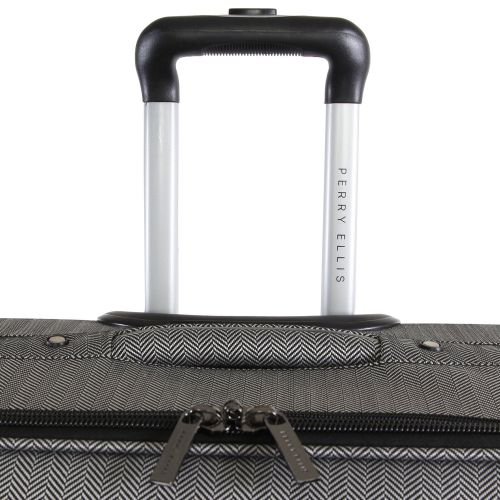  Perry Ellis Lexington II Lightweight Large Check-in Spinner Luggage, Herringbone