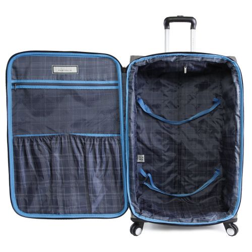  Perry Ellis Lexington II Lightweight Large Check-in Spinner Luggage, Herringbone