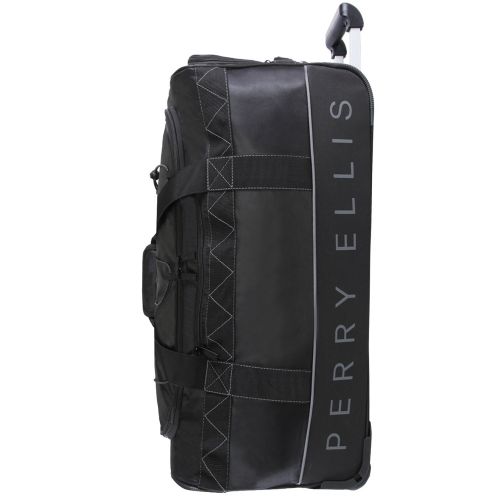  Perry Ellis Mens Extra Large 35 Rolling Bag-A335 Duffel Bag Black/Grey One Size