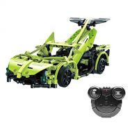 Perseids The perseids RC Sport Racing Car Building Kit in Green 453 pcs with 2.4 Ghz Remote Controller, Gift for Kids 6-14 Years Old