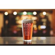 /PersonalizationUSA Personalized Beer Glass, Dad Gift, Fathers Day, Custom Beer Glass, Monogram Beer Glass, Etched Pub Glasses, PTPG003