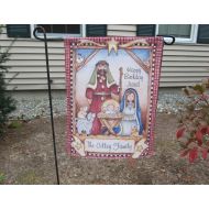 PersonalizeItforyou Personalized Christian Religious Happy Birthday Jesus Christmas Garden Flag 11.25 x 14.75