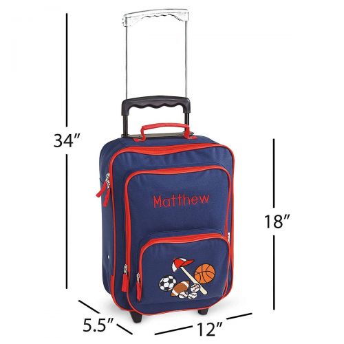  Personalized Rolling Luggage for Kids  All Sports Design, 4.5 x 12 x 16.75H, By Lillian Vernon