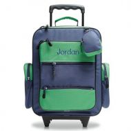 Personalized Rolling Luggage for Kids  Navy & Green Design, 5” x 12 x 20H, By Lillian Vernon