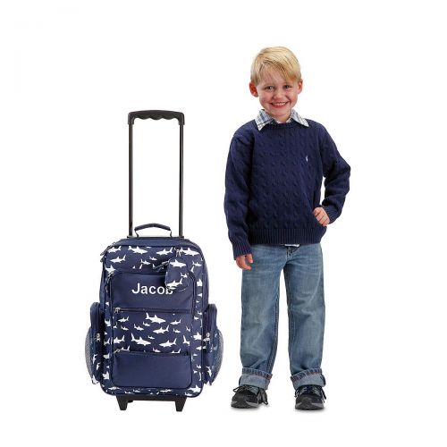  Personalized Rolling Luggage for Kids  Shark Design, 6 x 15.5 x 23”H, By Lillian Vernon