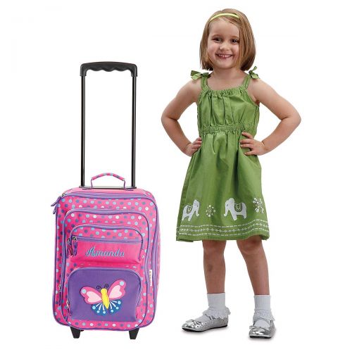 Personalized Rolling Luggage for Kids  3-D Butterfly Design, 5” x 12 x 20H, By Lillian Vernon