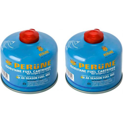  Perune Iso-Butane Camping Fuel Gas Canister All Season Mix - 230gram (2 Pack)