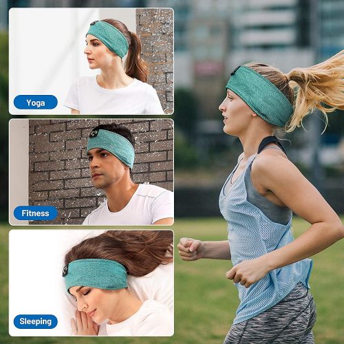  Sleep Headphones, Perytong Bluetooth Sports Headband Headphones with Ultra-Thin HD Stereo Speakers Perfect for Sleeping,Workout,Jogging,Yoga,Insomnia, Air Travel, Meditation