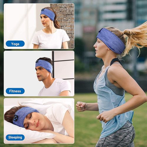  Sleep Headphones, Perytong Bluetooth Sports Headband Headphones with Ultra-Thin HD Stereo Speakers Perfect for Sleeping,Workout,Jogging,Yoga,Insomnia, Air Travel, Meditation