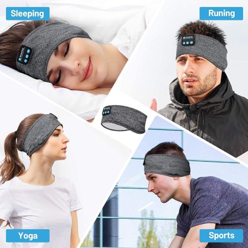  Sleep Headphones Wireless, Perytong Bluetooth Sports Headband Headphones with Ultra-Thin HD Stereo Speakers Perfect for Sleeping,Workout,Jogging,Yoga,Insomnia, Air Travel, Meditati