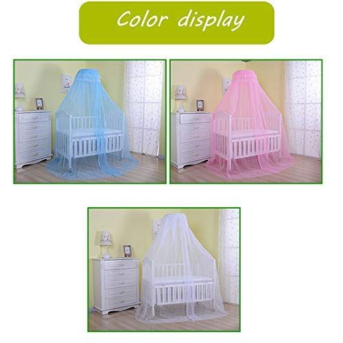  [아마존베스트]Pesp Baby Infant Toddler Bed Dome Cots Mosquito Netting Hanging Bed Net Mosquito Bar Frame Palace-Style Crib Bedding Set (Mosquito Net Without Stand, Blue)