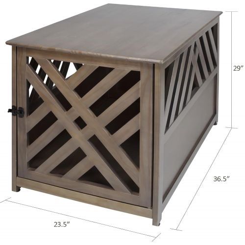  Hot Sale! Dog Pet Crate Wooden End Table Medium Puppy Bed Cage Kennel