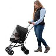 Pet Gear Ultra Lite Travel Stroller, Compact, Large Wheels, Lightweight, 38 Tall