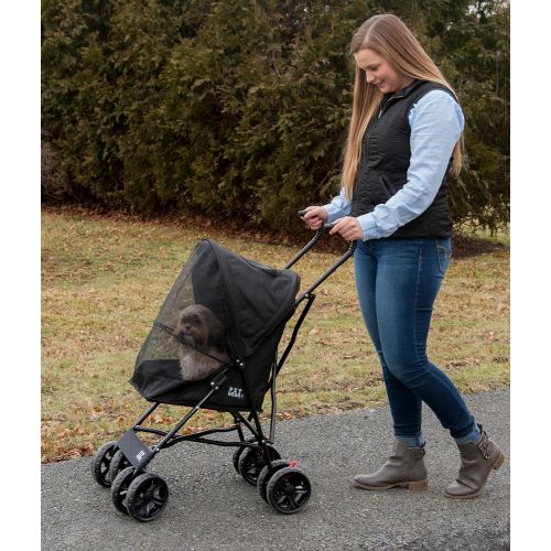  Pet Gear Ultra Lite Travel Stroller, Compact, Large Wheels, Lightweight, 38 Tall