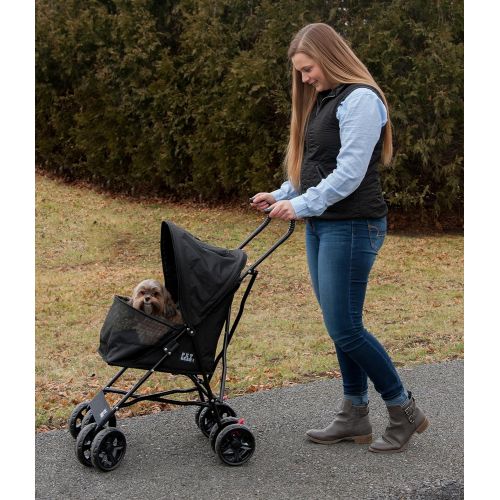  Pet Gear Ultra Lite Travel Stroller, Compact, Large Wheels, Lightweight, 38 Tall