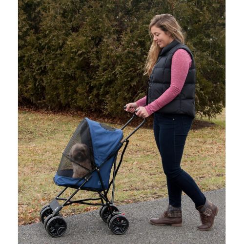  Pet Gear Ultra Lite Travel Stroller, Compact, Large Wheels, Lightweight, 38 Tall