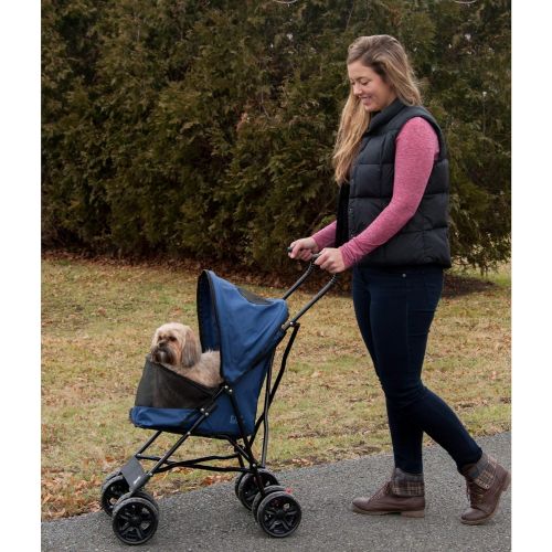  Pet Gear Ultra Lite Travel Stroller, Compact, Large Wheels, Lightweight, 38 Tall