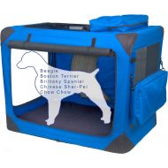 Pet Gear 3 Door Portable Soft Crate, Folds Compact for Travel in Seconds No Tools Required, Comes with Comfort Pad + Storage Bag, Steel Frame, Premium 600D Fabric, IndoorOutdoor