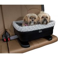Pet Gear Bucket Booster Car Seat for DogsCats, Removable Washable Comfort Pillow + Liner, Safety Tethers Included, Installs in Seconds, No Tools Required, 2 Sizes