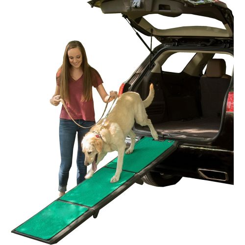  Pet Gear Travel Lite Ramp with supertraX Surface for Maximum Traction, 4 Models to Choose from, 42-71 in. Long, Supports 150-200 lbs, Find The Best Fit for Your Pet