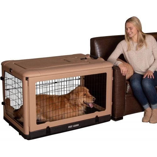  Pet Gear “The Other Door” 4 Door Steel Crate with Plush Bed + Travel Bag for CatsDogs
