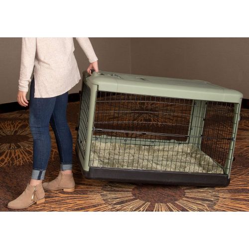  Pet Gear “The Other Door” 4 Door Steel Crate with Plush Bed + Travel Bag for CatsDogs