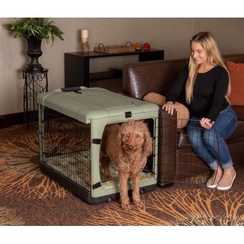  Pet Gear “The Other Door” 4 Door Steel Crate with Plush Bed + Travel Bag for Cats/Dogs