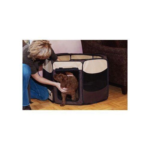  Pet Gear Travel Lite Portable Play Pen/Soft Crate with Removable Shade Top for Dogs/Cats/Rabbits, Easy-Fold + Built-in Stay Fold Band, Durable 600D Fabric, Indoor/Outdoor, 3 Sizes