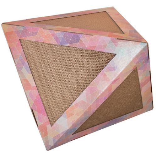  Pet Life Triangular Ultra Premium Collapsible Puzzle Pet Cat Scratcher House