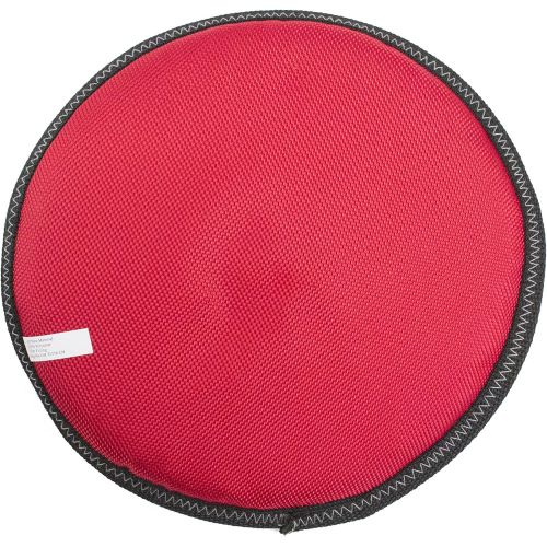  PET LIFE Fribee Toss Extreme Neoprene Floatation Floating Waterproof Frisbee Chew-Tough Durable Pet Dog Toy, Red/Black