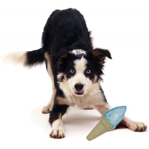  Pet Life Ice Cream Cone Cooling Lick and Gnaw Water Fillable and Freezable Rubberized Dog Chew and Teether Toy