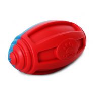 Pet Life PET LIFE Gridiron Football Built-To-Last Chew and Fetch TPR Waterproof Floating Pet Dog Toy, One Size, Blue and Red