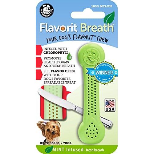  Pet Qwerks Flavorit Flavor Infused Nylon Chew Toy - Fillable Cells for Spreads, Durable Tough Toys for Aggressive Chewers | Made in USA with FDA Compliant Nylon