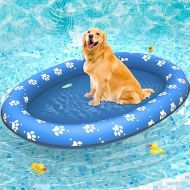 Pet Soft Dog Float Raft - Inflatable Dog Swimming Float for Summer (Paws)