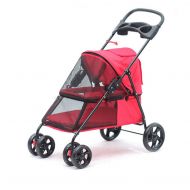 Pet bag Pet Stroller Dog Carrier Trolley Foldable pet Buggy Easy Fold Installation Single Front Wheel 360° Rotation Suitable for 15kg Pets