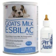 PetAg Esbilac Goats Milk Replacement Powder 12 oz Puppies Four Paws Pet Nurser Bottle Bundle