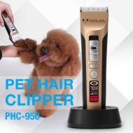 PetBuddy Dog Grooming Clippers - 5 Speed Low Noise Heavy Duty Smart LED Screen - Professional Electric Shaver and Trimmer Kit for Dogs Cats Rabbits Horses with Thick Coat Long Shor