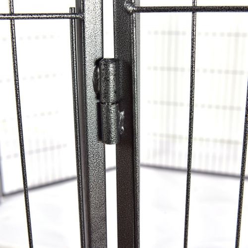  PetDanze Dog Pen Metal Fence Gate Portable Outdoor | Heavy Duty Outside Pet Large Playpen Exercise RV Play Yard | Indoor Puppy Kennel Cage Crate Enclosures | 40 Height 8 Panel