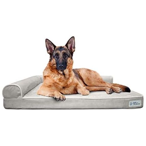  PetFusion BetterLounge Dog Bed w/ solid orthopedic Memory Foam, Waterproof foam liner, & YKK zippers. (Easy clean, removable micro-suede cover). 1 yr Warranty