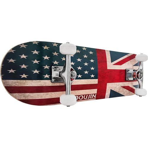  PetGirl Skateboards 31x 8 Complete Skateboard Cruiser 9 Layer Canadian Maple Double Kick Concave Standard and Tricks Skateboards for Beginner and Pro