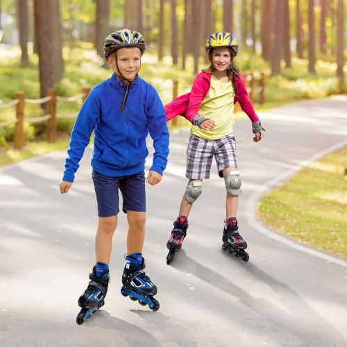  PetGirl MammyGol Inline Adjustable Skates with Full Light Up Wheels, Roller Blades Skates for Boys and Girls Beginners, Indoor&Outdoor Skating Equipment