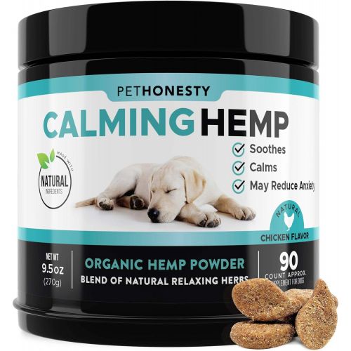  [아마존 핫딜] [아마존핫딜]PetHonesty Hemp Calming Treats for Dogs - All-Natural Soothing Snacks with Hemp + Valerian Root, Stress & Dog Anxiety Relief - Aids with Thunder, Fireworks, Chewing & Barking