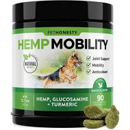 [아마존 핫딜] [아마존핫딜]PetHonesty Hemp Hip & Joint Supplement for Dogs w/Hemp Oil + Hemp Powder - Glucosamine Chondroitin for Dogs w/Turmeric, MSM, Green Lipped Mussel, Dog Treats Improve Mobility, Reduc