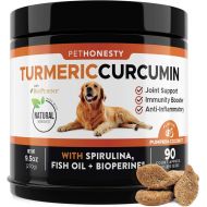 [아마존 핫딜] PetHonesty Turmeric Curcumin for Dogs - Arthritis Hip & Joint Supplement Soft Chews with Turmeric, BioPerine, Fish Oil & Coconut for Joint Pain Inflammation Relief - Digestive & Im