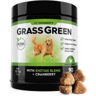 PetHonesty GrassGreen Grass Burn Spot Chews for Dogs - Dog Pee Lawn Spot Saver Treatment Caused by Dog Urine - Cranberry, Apple Cider Vinegar, DL-Methionine Grass Treatment Rocks -