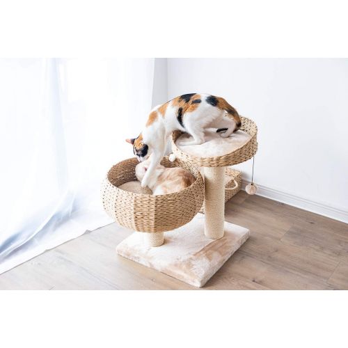  PetPals Paper Rope Natural Bowl Shaped with Perch Cat Tree