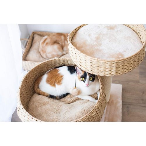  PetPals Paper Rope Natural Bowl Shaped with Perch Cat Tree