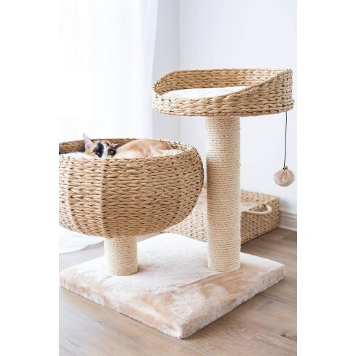  PetPals Paper Rope Natural Bowl Shaped with Perch Cat Tree
