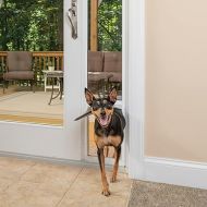 PetSafe 1-Piece Sliding Glass Pet Door for Dogs & Cats- Adjustable Height 75 7/8' to 80 11/16'-Medium, White, No-Cut DIY Install Aluminum Patio Panel Insert,Great for Renters or Seasonal Installation