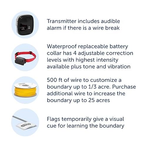  PetSafe Stubborn Dog In-Ground Pet Fence for Dogs and Cats - from the Parent Company of INVISIBLE FENCE Brand - Multiple Wire Gauge Options - Keep Pets Secure in Your Yard